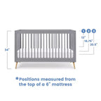 Lit de bébé convertible 4-en-1 Jordan de Delta Children