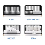 Lit de bébé convertible 4-en-1 Jordan de Delta Children