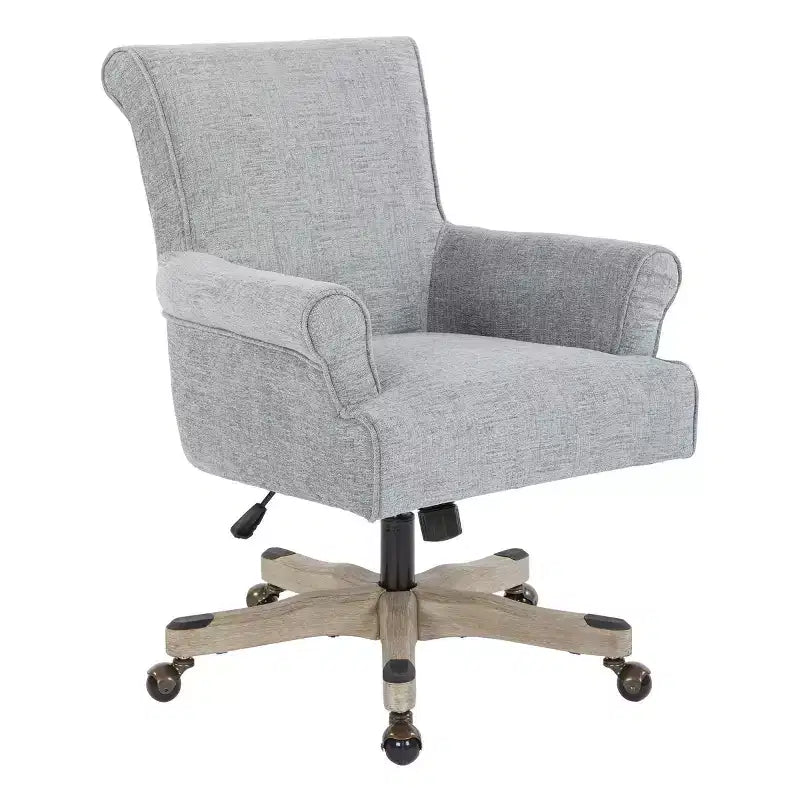 Megan Office Chair with Gray Wash Wood - OSP Home Furnishings