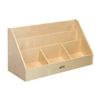 ECR4Kids 5-Compartment Easy-to-Reach Book Display with Storage, Childrens Furniture, Natural