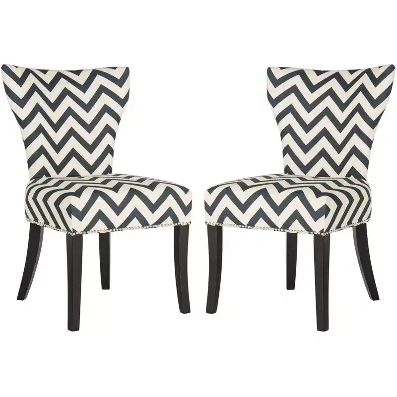 Jappic Ring Side Chair - Set of 2 - MCR4721 - Navy/White - Safavieh Couture