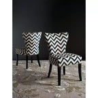 Chaise d'appoint Jappic Ring - Lot de 2 - MCR4721 - Marine/Blanc - Safavieh Couture