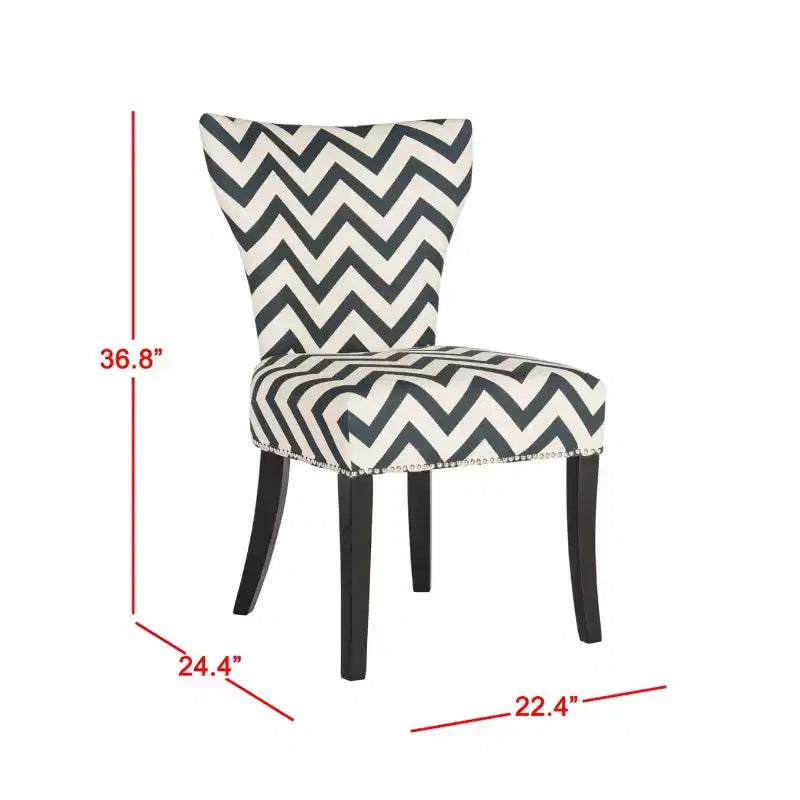 Chaise d'appoint Jappic Ring - Lot de 2 - MCR4721 - Marine/Blanc - Safavieh Couture