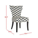 Chaise d'appoint Jappic Ring - Lot de 2 - MCR4721 - Marine/Blanc - Safavieh Couture