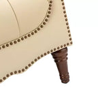 Lot de 2 fauteuils Enrique en cuir véritable avec dossier capitonné | ART OF LIVING DESIGNS