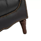 Lot de 2 fauteuils Enrique en cuir véritable avec dossier capitonné | ART OF LIVING DESIGNS