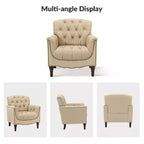 Lot de 2 fauteuils Enrique en cuir véritable avec dossier capitonné | ART OF LIVING DESIGNS