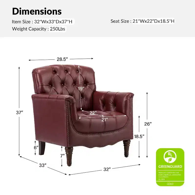 Lot de 2 fauteuils Enrique en cuir véritable avec dossier capitonné | ART OF LIVING DESIGNS