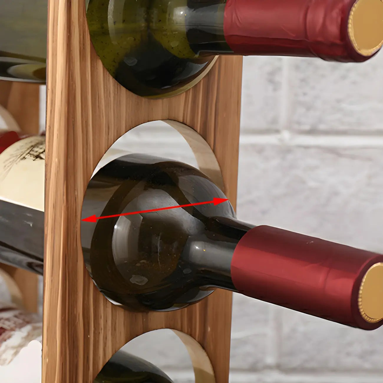 Présentoir à Vin Empilable en Bois Naturel pour Comptoir