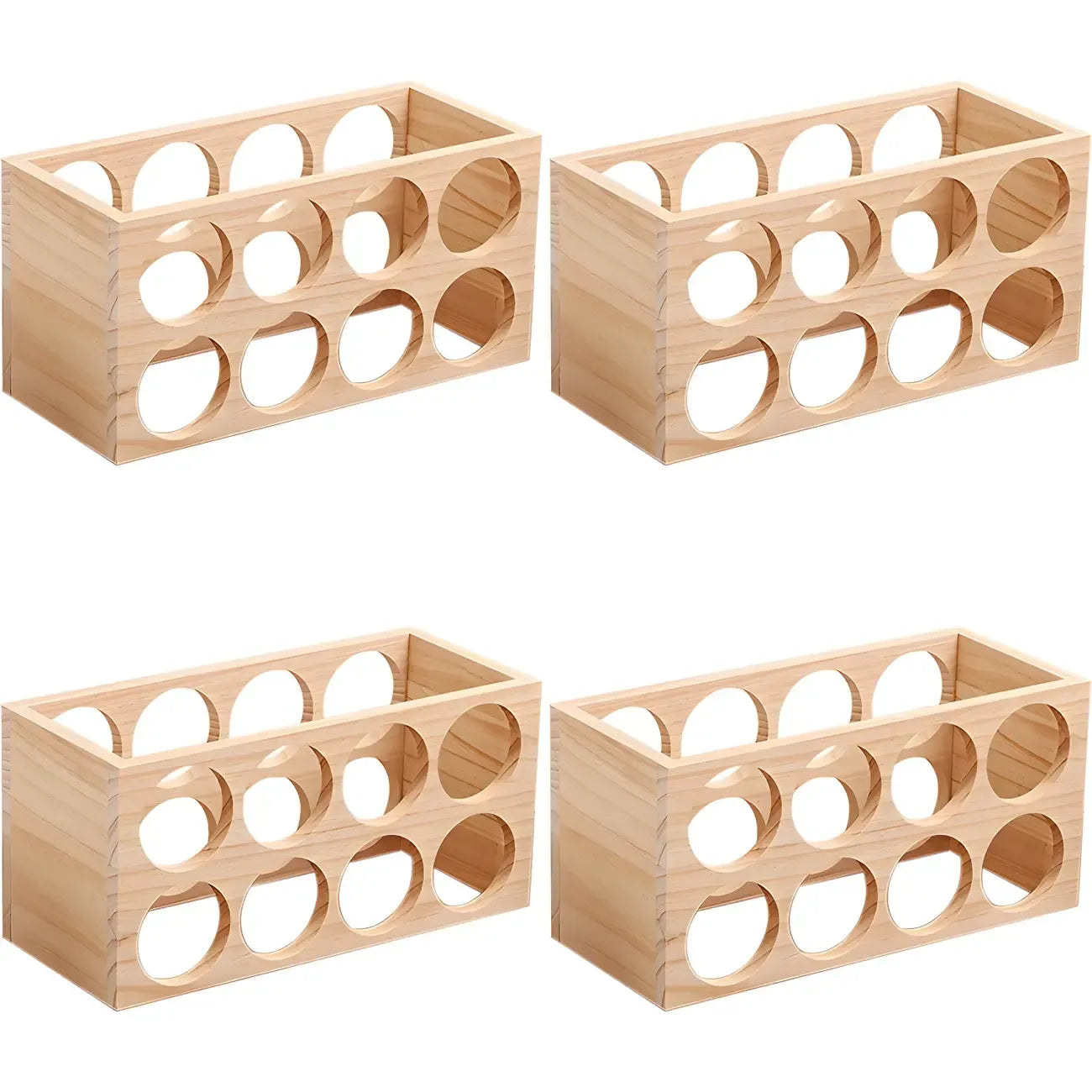 Présentoir à Vin Empilable en Bois Naturel pour Comptoir