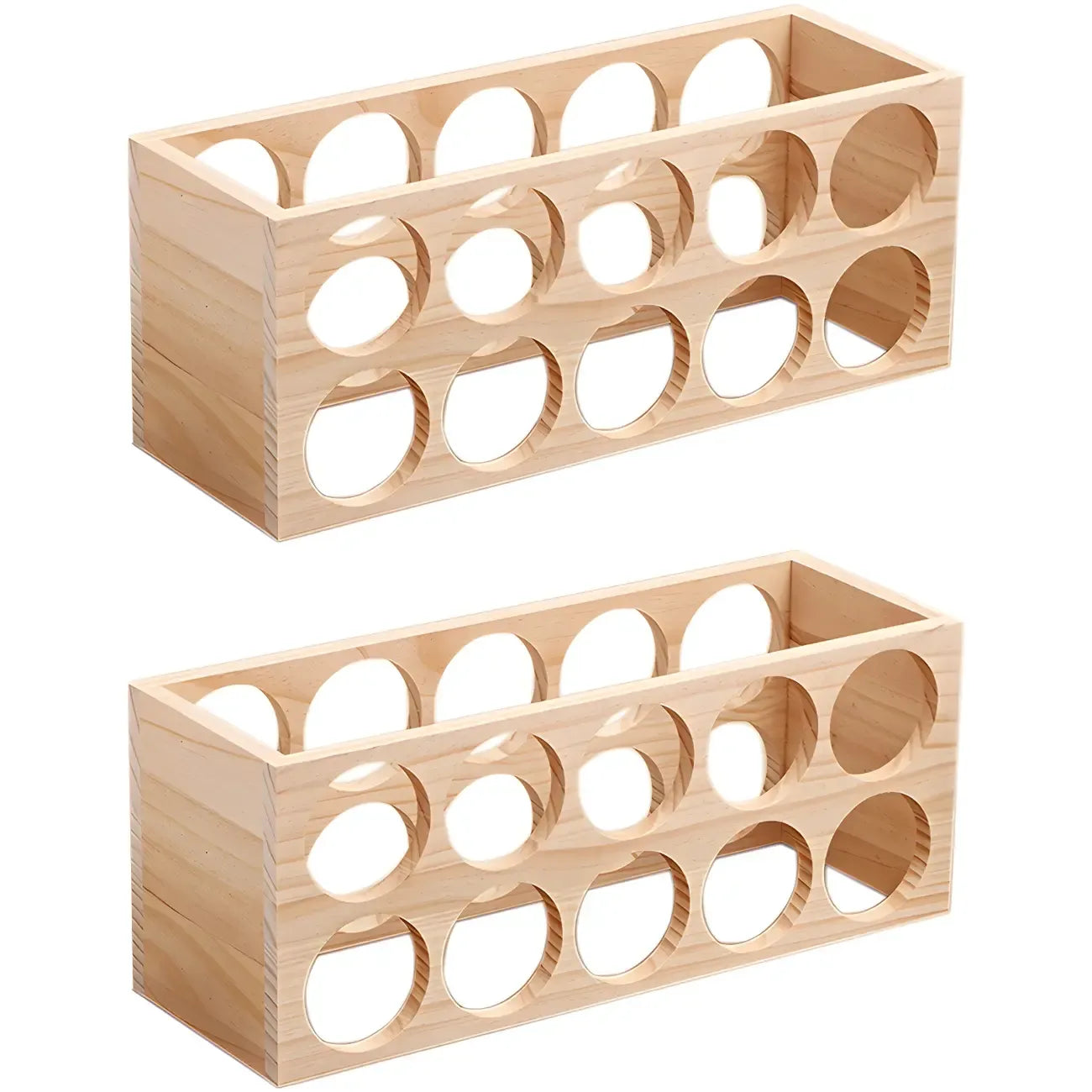 Présentoir à Vin Empilable en Bois Naturel pour Comptoir