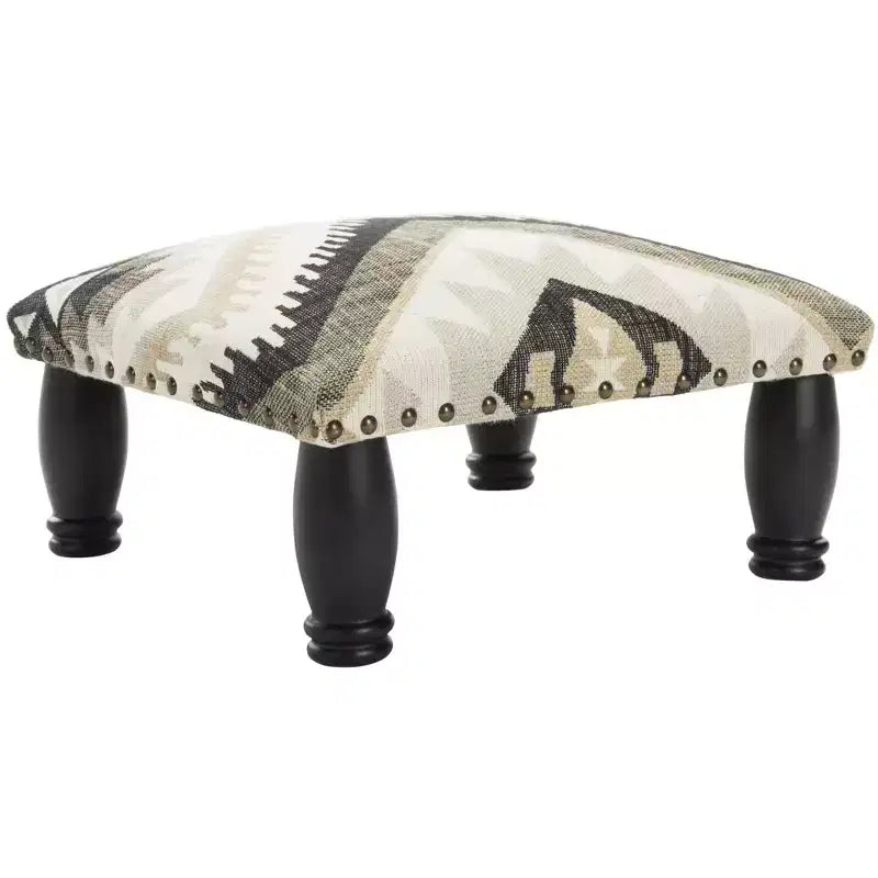 Repose-pieds Makalo - MCR4597 - Ikat/Noir - Safavieh