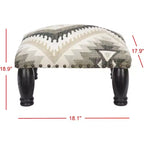 Repose-pieds Makalo - MCR4597 - Ikat/Noir - Safavieh