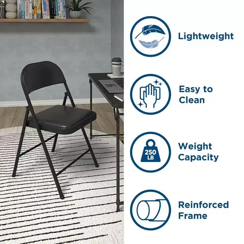 Chaise pliante en vinyle SmartFold de COSCO