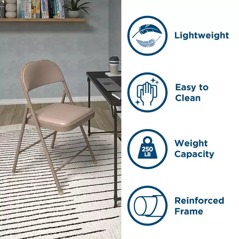 Chaise pliante en vinyle SmartFold de COSCO