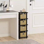 Furinno 5-Tier Multi-Functional Storage Shelves Display Rack Bookcase for Bathroom&Living room&Home office&Kitchen,Espresso