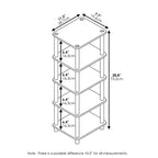 Furinno Étagère de Rangement Multi-Fonctionnelle à 5 Niveaux, Présentoir, Bibliothèque pour Salle de Bain, Salon, Bureau à Domicile et Cuisine, Espresso