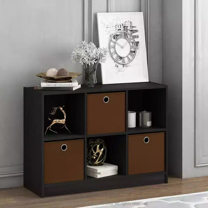 Étagère de rangement avec 3 cubes et 3 tiroirs amovibles Furinno