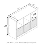 Étagère de rangement avec 3 cubes et 3 tiroirs amovibles Furinno
