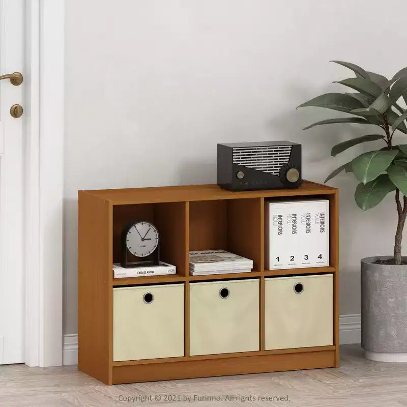 Étagère de rangement avec 3 cubes et 3 tiroirs amovibles Furinno