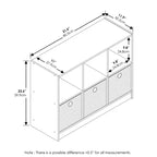 Étagère de rangement avec 3 cubes et 3 tiroirs amovibles Furinno