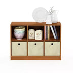 Étagère de rangement avec 3 cubes et 3 tiroirs amovibles Furinno