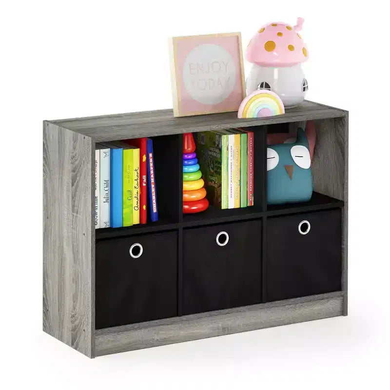 Étagère de rangement avec 3 cubes et 3 tiroirs amovibles Furinno