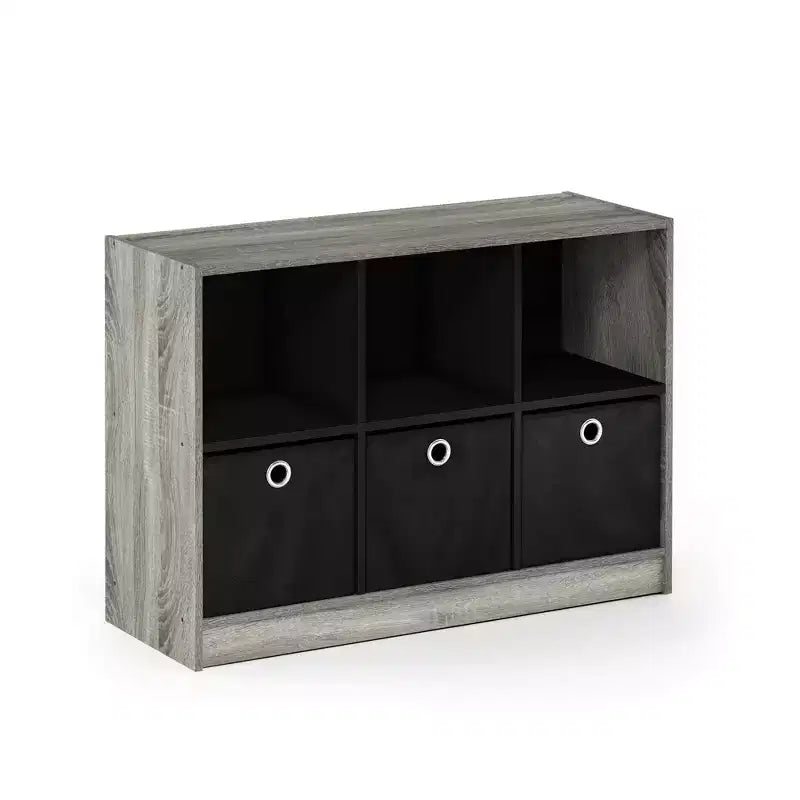 Étagère de rangement avec 3 cubes et 3 tiroirs amovibles Furinno