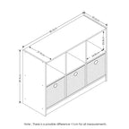 Étagère de rangement avec 3 cubes et 3 tiroirs amovibles Furinno