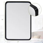 Costway Miroir de salle de bain mural rectangulaire 61X41cm/91X61cm/76X56cm, orientation verticale ou horizontale