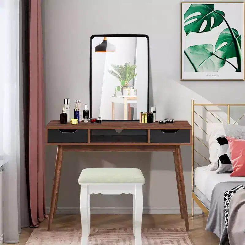 Costway Miroir de salle de bain mural rectangulaire 61X41cm/91X61cm/76X56cm, orientation verticale ou horizontale