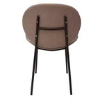 Chaise de salle à manger moderne LeisureMod Servos – Siège en cuir synthétique rembourré avec dossier incurvé et pieds en métal, confortable pour cuisine, salle à manger, café