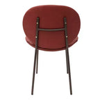 Chaise de salle à manger moderne LeisureMod Servos – Siège en cuir synthétique rembourré avec dossier incurvé et pieds en métal, confortable pour cuisine, salle à manger, café