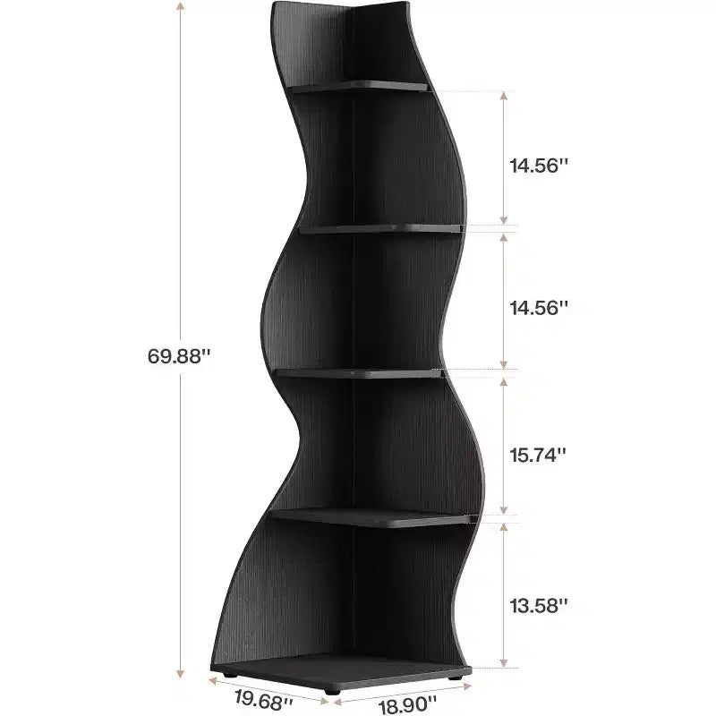 Étagère d'angle Lantine 70 à 5 niveaux