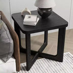 Dovelina Table d'appoint rectangulaire effet bois pour salon Petite table de bout