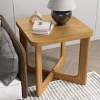 Dovelina Table d'appoint rectangulaire effet bois pour salon Petite table de bout