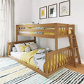 Max & Lily Twin over Full Low Bunk Bed with Ladder on End For Kids