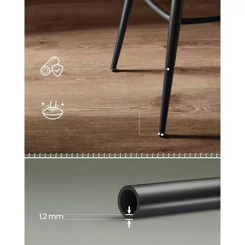 VASAGLE Collection EKHO - Lot de 2 tabourets de bar, tabourets de bar pivotants hauteur comptoir avec dossier, cuir synthétique avec surpiqûres