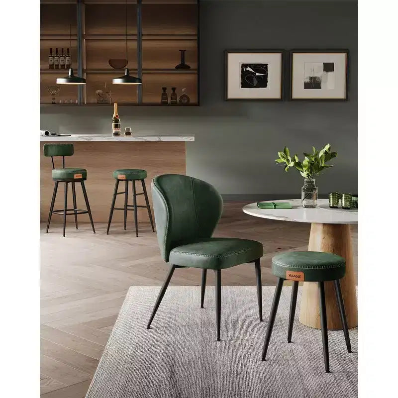 VASAGLE Collection EKHO - Lot de 2 tabourets de bar, tabourets de bar pivotants hauteur comptoir avec dossier, cuir synthétique avec surpiqûres