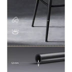 VASAGLE Collection EKHO - Lot de 2 tabourets de bar, tabourets de bar pivotants hauteur comptoir avec dossier, cuir synthétique avec surpiqûres