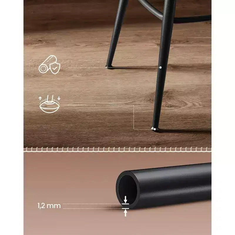 VASAGLE Collection EKHO - Lot de 2 tabourets de bar, tabourets de bar pivotants hauteur comptoir avec dossier, cuir synthétique avec surpiqûres