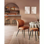 VASAGLE Collection EKHO - Lot de 2 tabourets de bar, tabourets de bar pivotants hauteur comptoir avec dossier, cuir synthétique avec surpiqûres