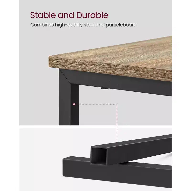 VASAGLE Table d'appoint avec station de charge, Table d'extrémité étroite avec 2 tiroirs, Table de chevet fine avec rangement