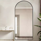 Miroir décoratif mural arqué à cadre métallique moderne Dovelina