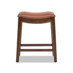 Tabouret de comptoir sans dossier Barlow 24,5 en cuir pleine fleur