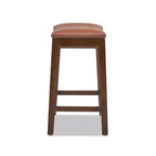 Tabouret de comptoir sans dossier Barlow 24,5 en cuir pleine fleur