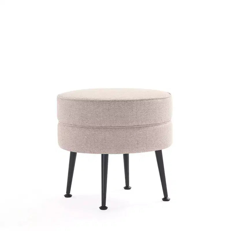 Pouf rembourré en mélange de polyester tissé Bailey Manhattan Comfort