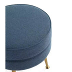 Pouf rembourré en mélange de polyester tissé Bailey Manhattan Comfort
