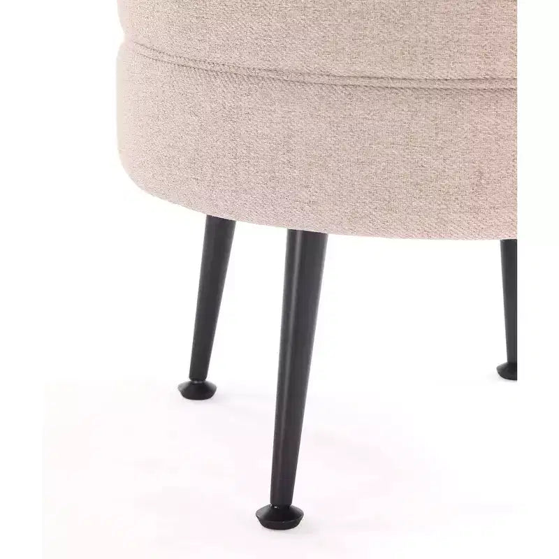 Pouf rembourré en mélange de polyester tissé Bailey Manhattan Comfort