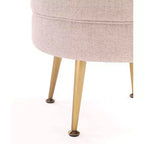 Pouf rembourré en mélange de polyester tissé Bailey Manhattan Comfort
